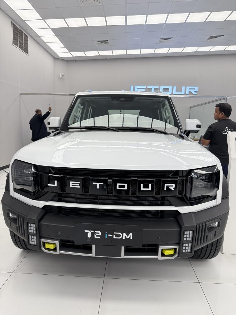 Front view of Jetour T2i-DM SUV at Dubai launch