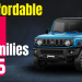 Top budget-friendly SUVs for families in UAE 2025 featuring popular models like Nissan X-Trail, Toyota Rush, and Honda CR-V.