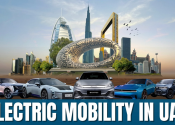Electric vehicle charging stations in the UAE showcasing government incentives and growing EV adoption.