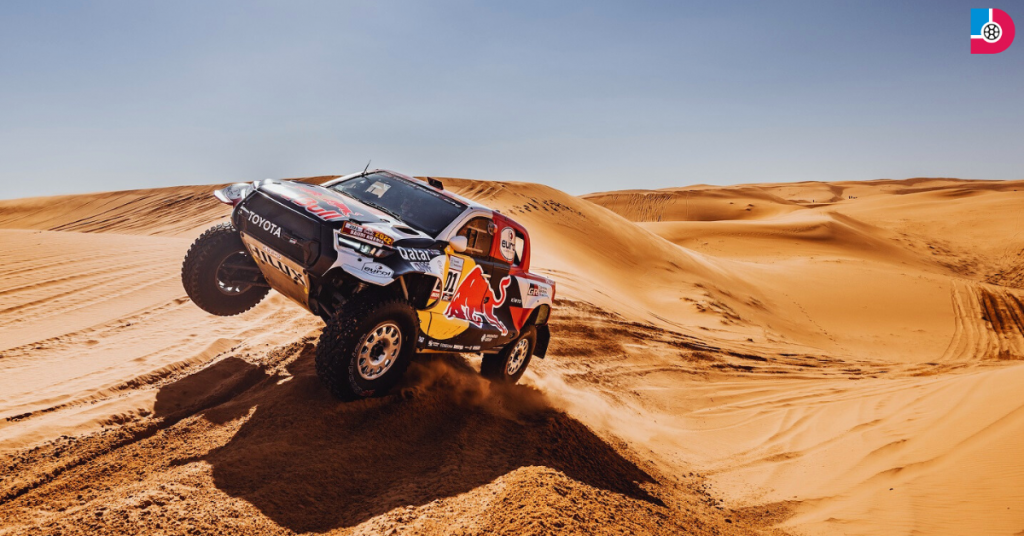 Abu Dhabi Desert Challenge 2025 featuring rally cars racing through the Liwa Desert – a major highlight of upcoming car events in Dubai and UAE.