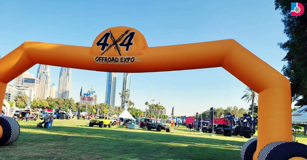 Dubai 4x4 Expo showcasing off-road vehicles and desert adventure gear in Dubai