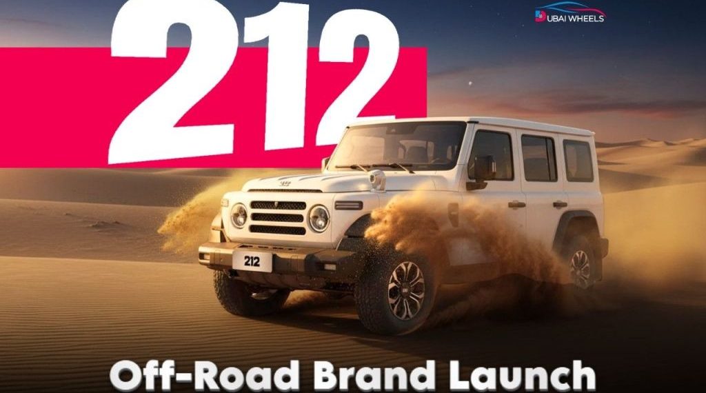 212 Off-Road Brand Launch UAE featuring Falcon, Pioneer, and T01 SUVs in Dubai, showcasing rugged Chinese off-road vehicles for adventure enthusiasts
