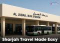 Al Jubail Bus Station Sharjah showing buses, commuters, and station facilities
