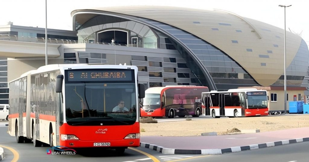 Al Quoz Bus Station in Dubai serving industrial areas, workers, and nearby residential communities with high-frequency bus routes