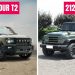 212 T01 vs Jetour T2 UAE – front view of both 4WD SUVs in desert-ready terrain