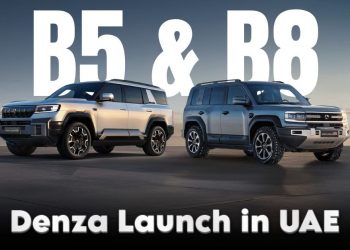 Denza B5 and B8 hybrid electric SUVs 2025 official launch in UAE