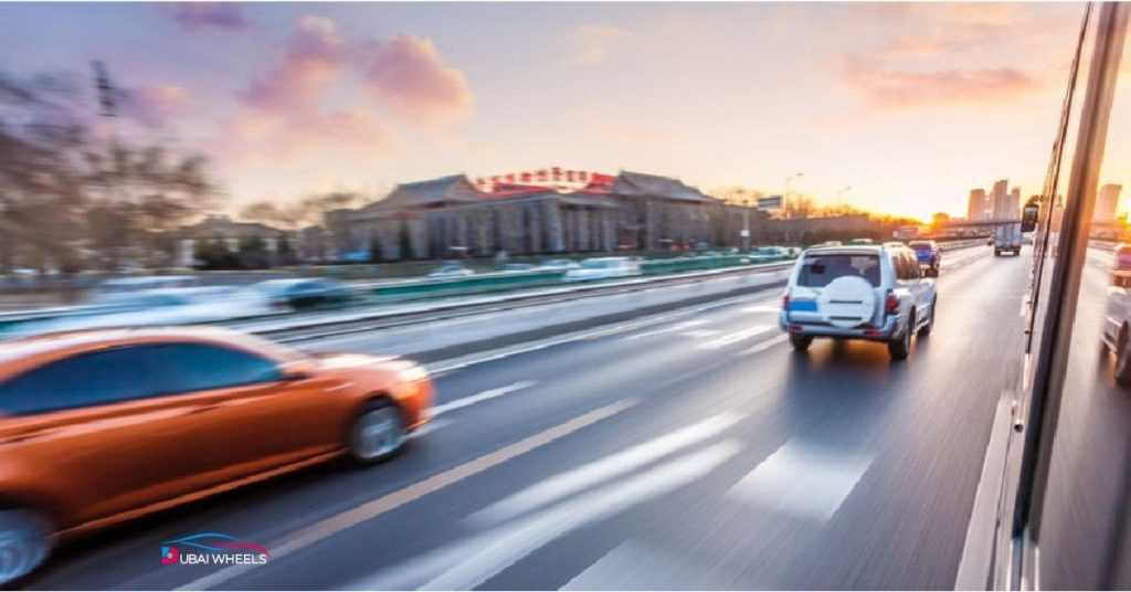 Dubai taxi facing fines and penalties for speeding and reckless driving under RTA 2025 regulations