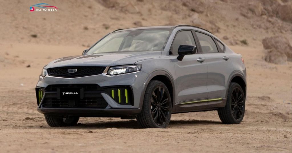Geely Tugella in the UAE 2025, sportback crossover featuring bold design, dynamic performance, and advanced driving technology.