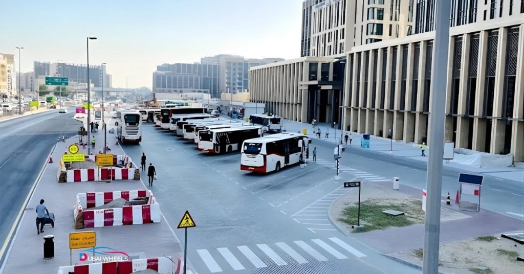 Gold Souq Bus Station in Dubai, major intercity hub connecting Sharjah, Ajman, and Abu Dhabi with frequent city and intercity bus services
