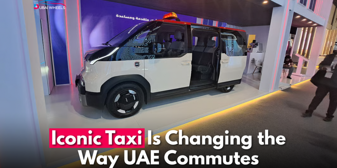 Iconic Taxi — Dubai’s smart hybrid vehicle leading the future of fuel efficient cars in UAE, combining luxury, sustainability, and advanced mobility technology.