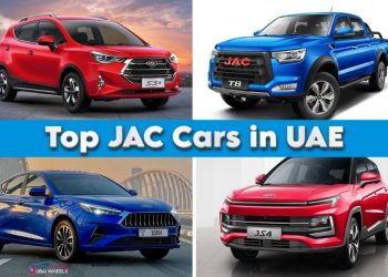 JAC Cars in UAE 2025 lineup including SUVs, sedans, pickups, and the JAC E30X electric vehicle