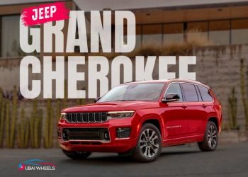 2025 Jeep Grand Cherokee UAE luxury SUV in desert with advanced off-road capabilities