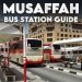 Musaffah Bus Station Abu Dhabi showing buses, commuters, and facilities