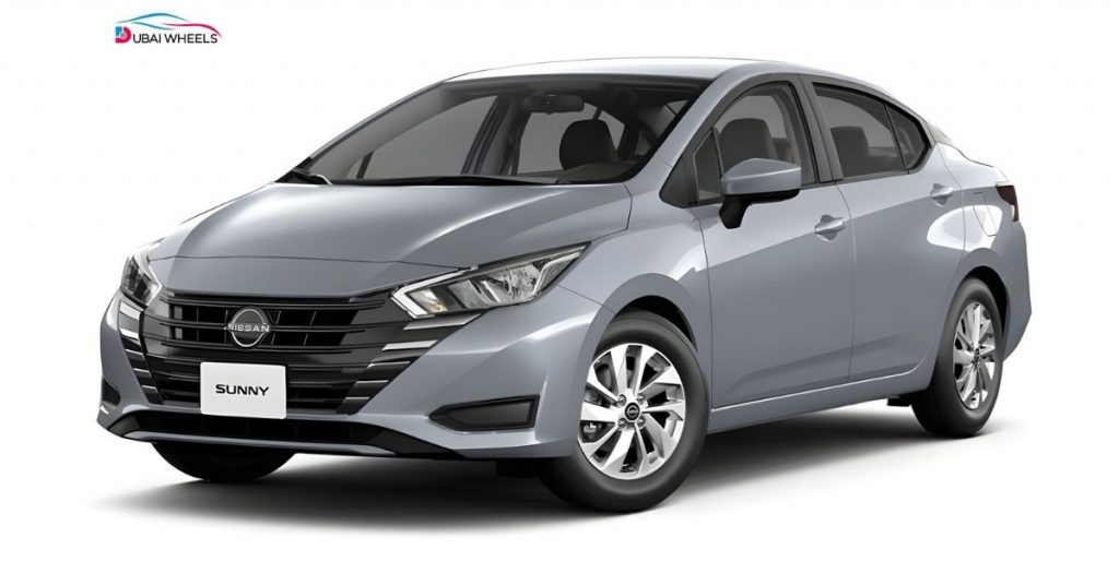 Nissan Sunny 2025 in UAE featuring affordable pricing, fuel-efficient engine, family-friendly interior, and reliable sedan design