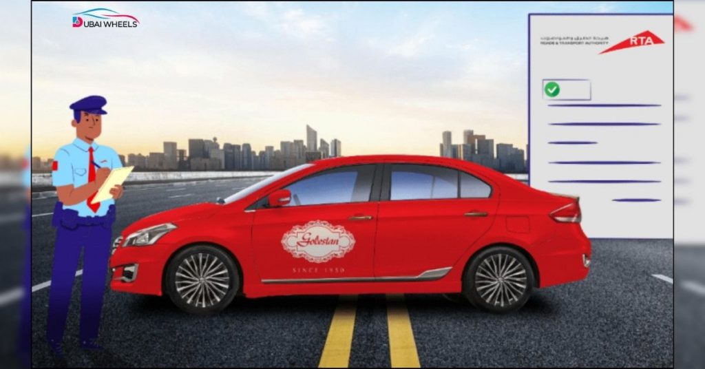 RTA car inspection and ownership transfer process in UAE for selling used cars including vehicle testing and registration transfer