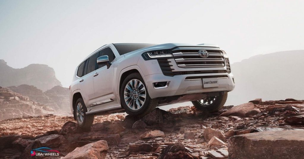 Toyota Land Cruiser UAE 2025 luxury SUV with off-road capabilities, premium interior, and twin-turbo V6 engine