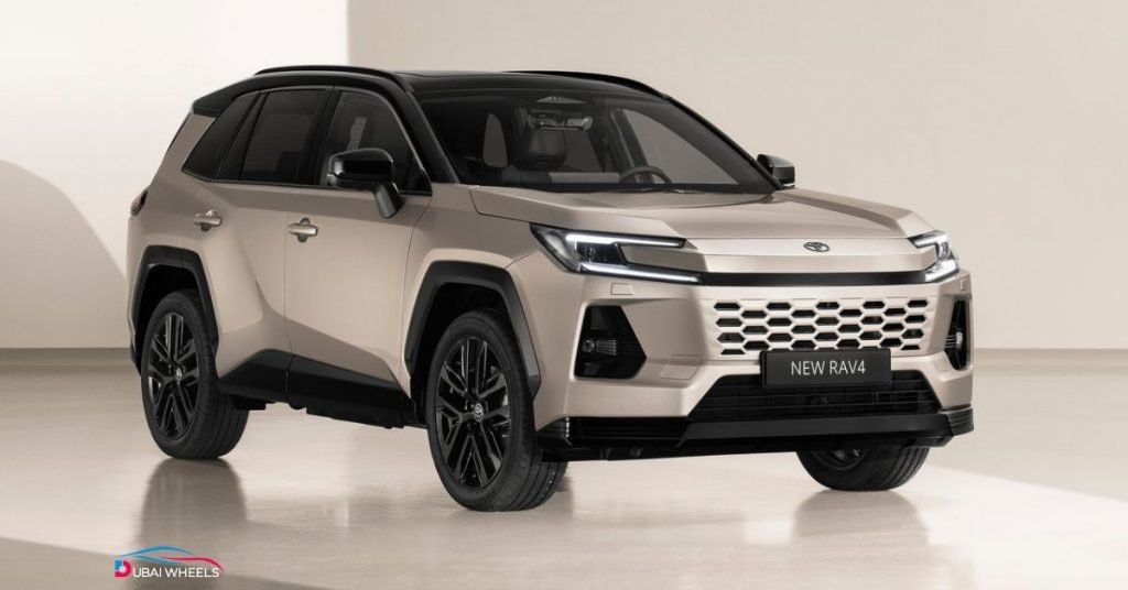 Toyota RAV4 UAE 2025 compact SUV with fuel efficiency, modern design, and hybrid options