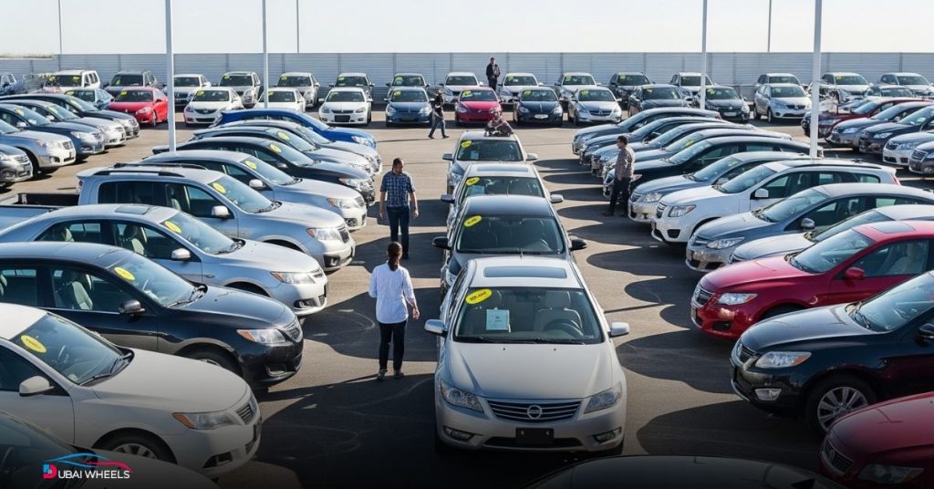 2025 Dubai used car market trends showing SUVs EVs and Japanese cars resale demand