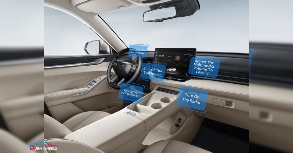 2026 Haval H6 UAE infotainment and technology features including 12.3-inch display, Apple CarPlay, Android Auto, wireless charging, and driver-assist systems