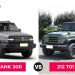 212 T01 vs Tank 300 UAE comparison showing off-road SUVs, 2025 specs, and features