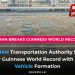 Ajman Transportation Authority sets Guinness World Record with 603-vehicle formation spelling EID AL ETIHAD UAE 54 in 2025.