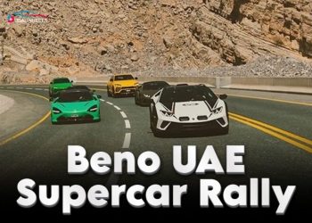 Beno UAE Supercar Rally 2025 luxury supercars convoy in Dubai
