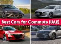 Best Cars for Daily Commute in UAE including Toyota Corolla, Honda City, and Hyundai Elantra driving in Dubai city roads