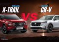 Honda CR-V vs Nissan X-Trail UAE 2025 side by side comparison on UAE roads