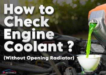 How to check engine coolant level without opening radiator using coolant reservoir safely in UAE hot weather