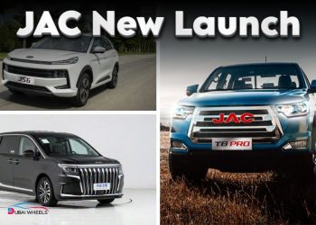 JAC T8 Pro, JS6 Pro and RF8 UAE launch lineup showing pickup, SUV and hybrid MPV with features and specs