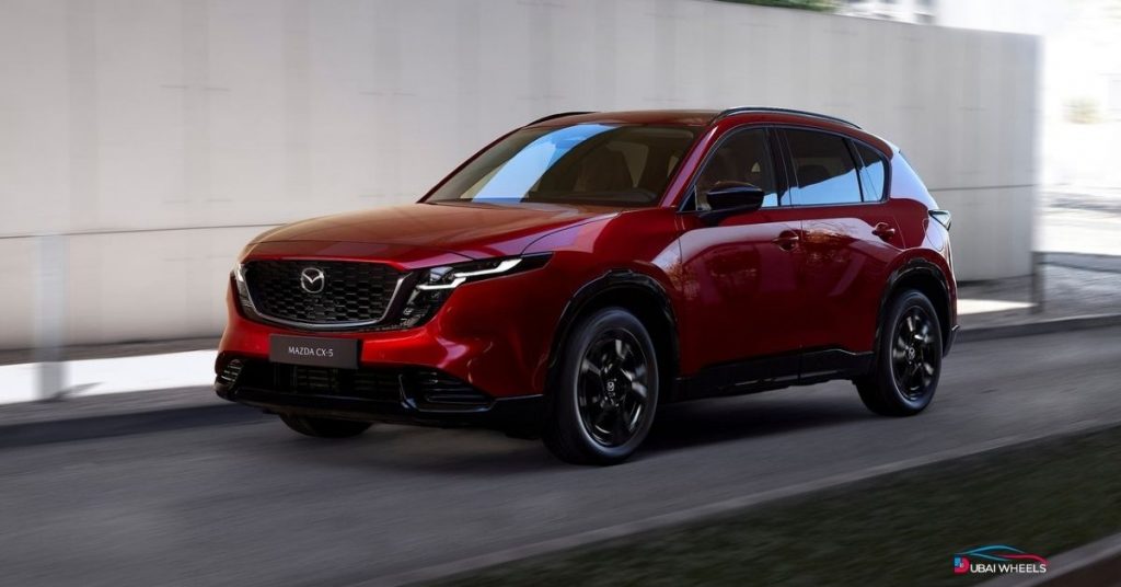 Mazda CX-5 2025 interior and family-friendly features in UAE showing spacious cabin, cargo capacity, and comfortable ride