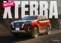 2025 Nissan Xterra UAE 4x4 SUV driving on desert dunes and rocky terrain