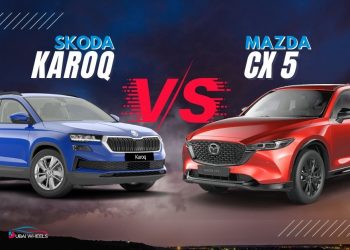 Skoda Karoq vs Mazda CX-5 UAE 2025 side-by-side comparison showing interior, exterior, and features for Dubai roads