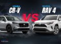 Toyota RAV4 vs Honda CR-V UAE comparison showing price, features, fuel economy and ownership costs for UAE buyers.