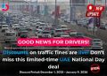 UAE National Day 2025 traffic fine discounts and black point waiver for drivers across Sharjah and other Emirates