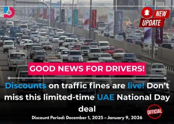 UAE National Day 2025 traffic fine discounts and black point waiver for drivers across Sharjah and other Emirates