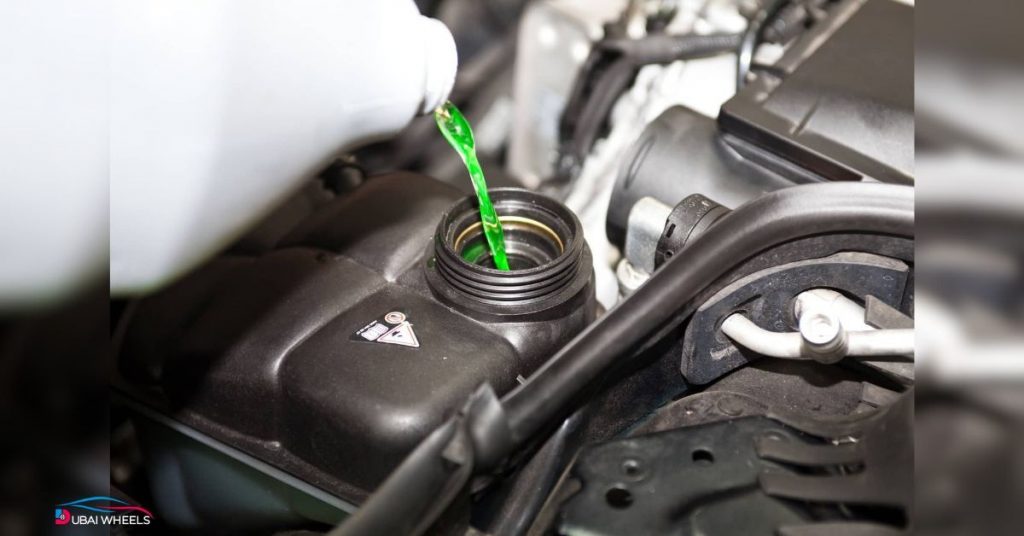 When to do a coolant flush – signs like dirty coolant, weak cooling, brown coolant, overheating risk, and maintenance interval in UAE cars