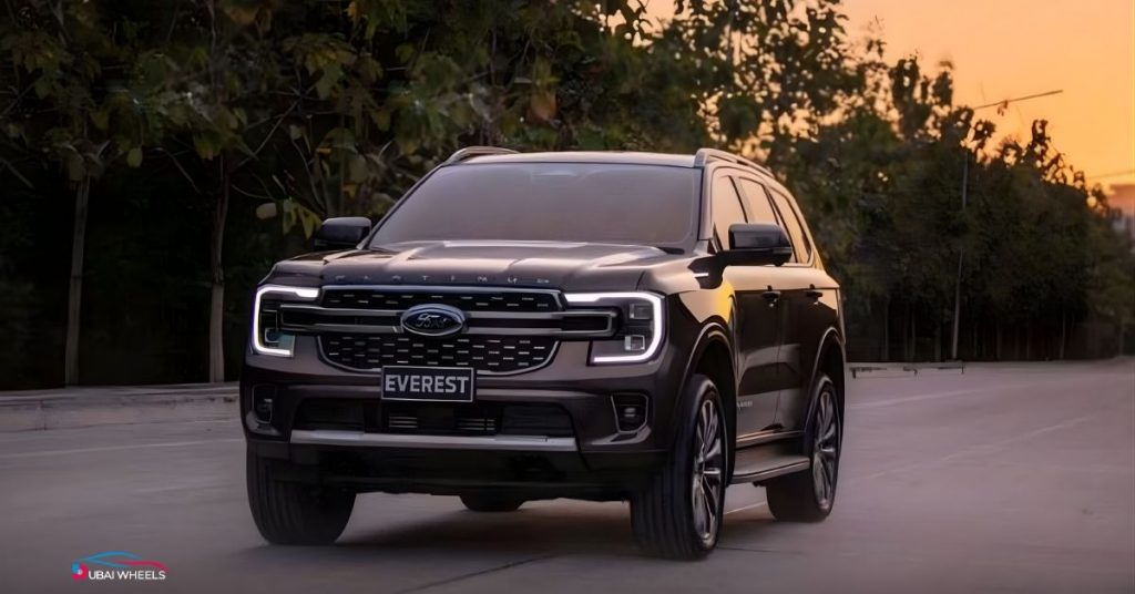 2026 Ford Everest V6 performance in UAE showcasing off-road capability, acceleration, and highway driving