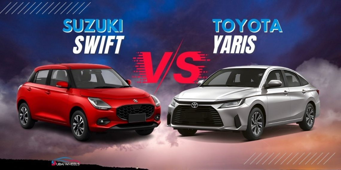 Toyota Yaris vs Suzuki Swift UAE city car comparison