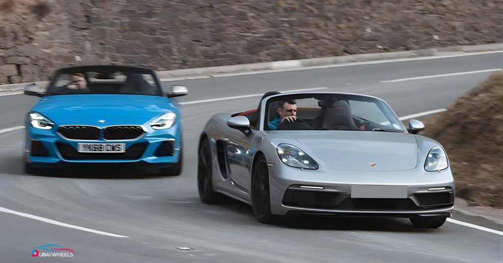 BMW Z4 vs Porsche 718 Boxster exterior design and road presence in the UAE