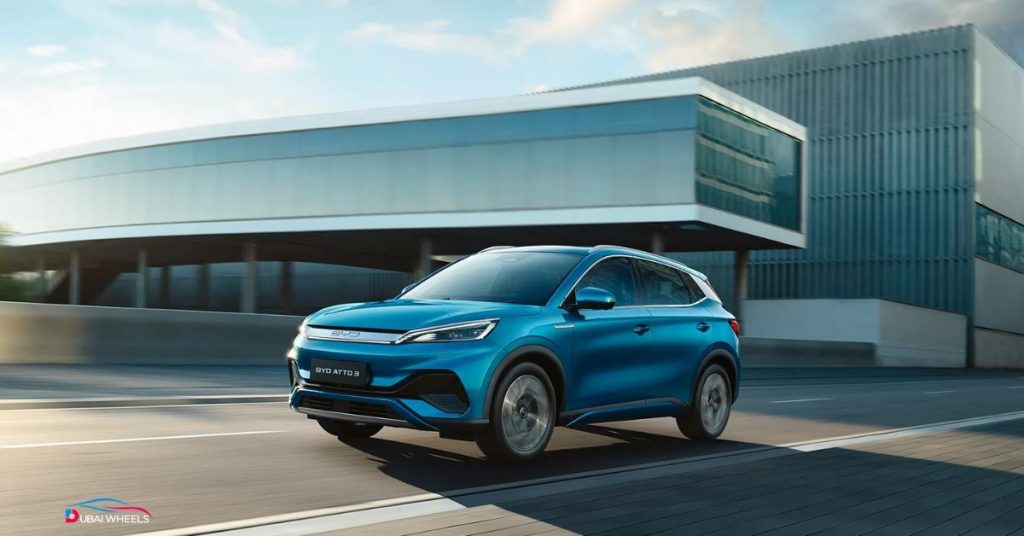 BYD Atto 3 UAE electric SUV showcasing affordability, high-value features, panoramic sunroof, and modern interior