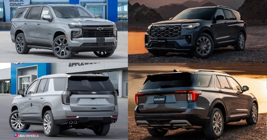 Ford Explorer vs Chevrolet Tahoe UAE price comparison for family SUV buyers
