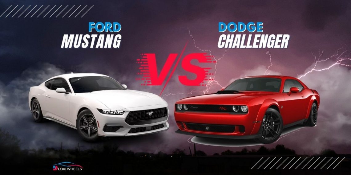 Ford Mustang vs Dodge Challenger UAE comparison with performance, price and features