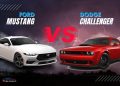 Ford Mustang vs Dodge Challenger UAE comparison with performance, price and features