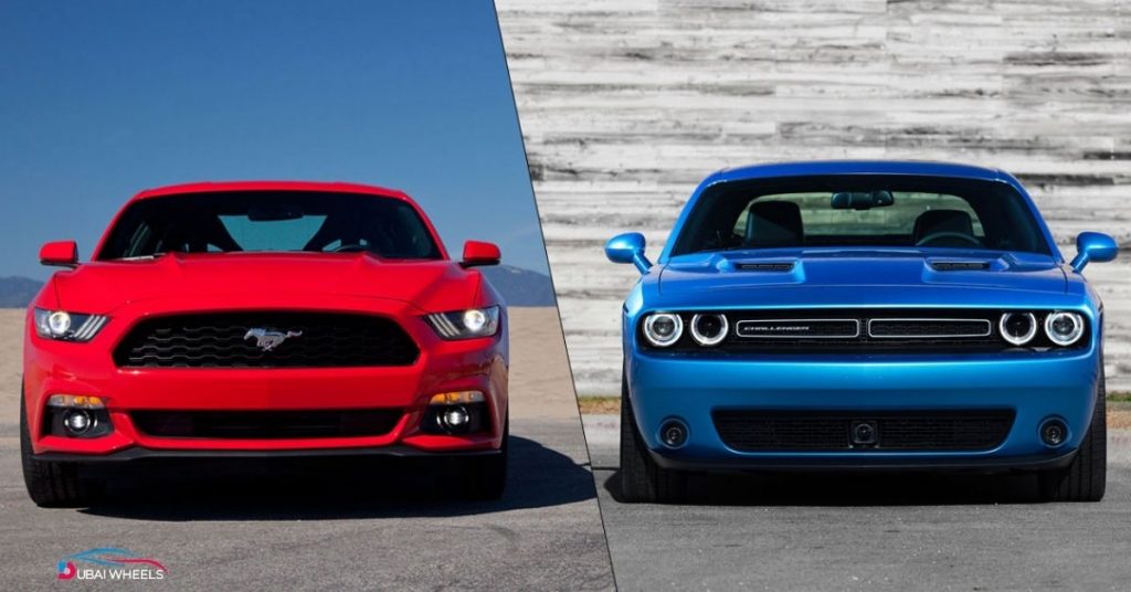 Ford Mustang vs Dodge Challenger UAE real-world driving experience in Dubai and Abu Dhabi city streets