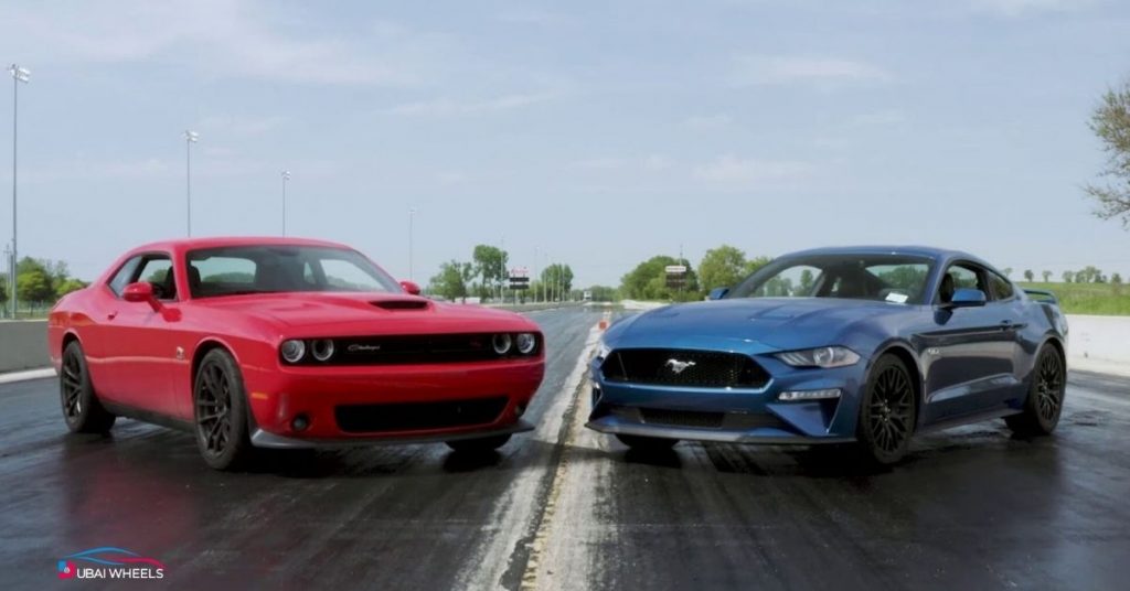 Ford Mustang vs Dodge Challenger UAE 2026 price comparison – entry-level and V8 variants in Dubai