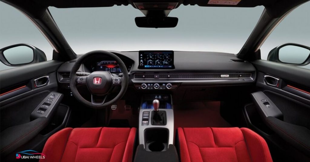 Honda Civic Type R interior UAE with sporty seats and driver-focused cockpit