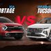 Hyundai Tucson vs Kia Sportage UAE comparison showing exterior design, features, and performance