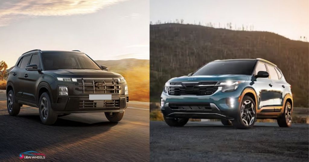 Kia Seltos vs Hyundai Creta UAE comparison highlighting why both are top choices for compact SUV buyers, featuring design, features, and value