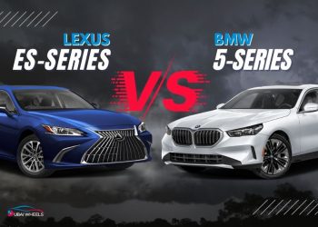Lexus ES vs BMW 5 Series UAE comparison showing exterior design and luxury sedan styling